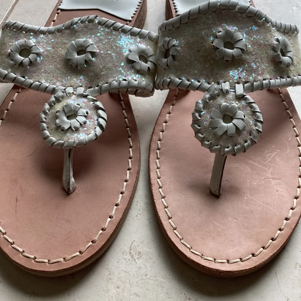 NWOT Jack Rogers thong glitter sandals size 8.5 - Picture 6 of 8